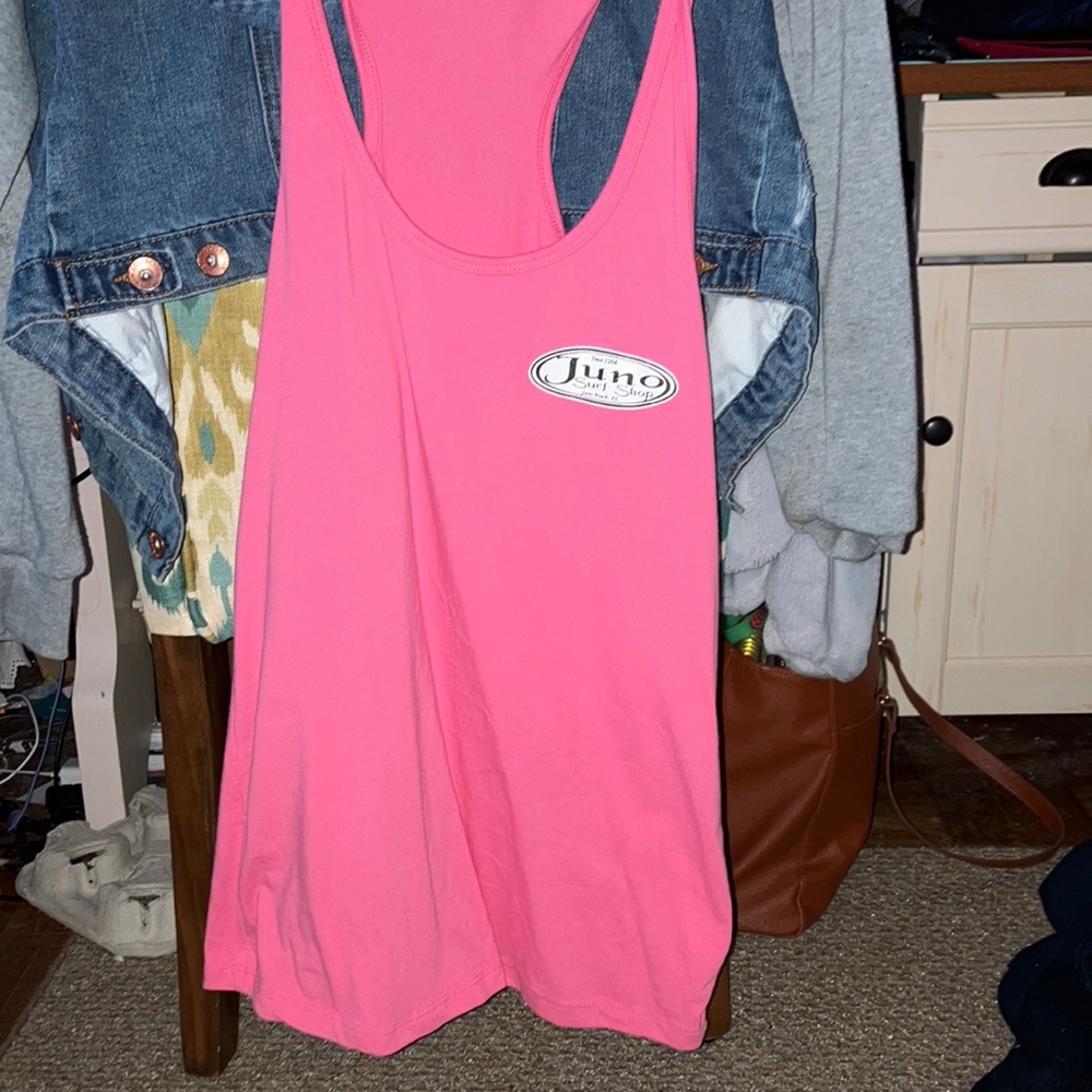 Juno Surf Shop NEON PINK TANK TOP